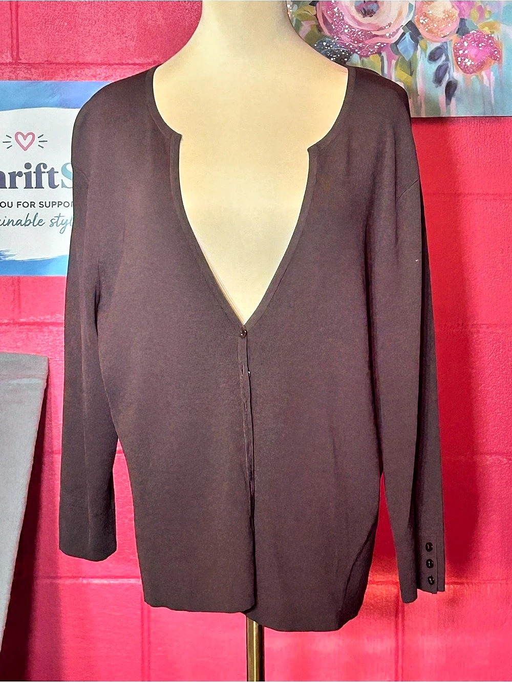 Talbots Brown Cardigan Size Large